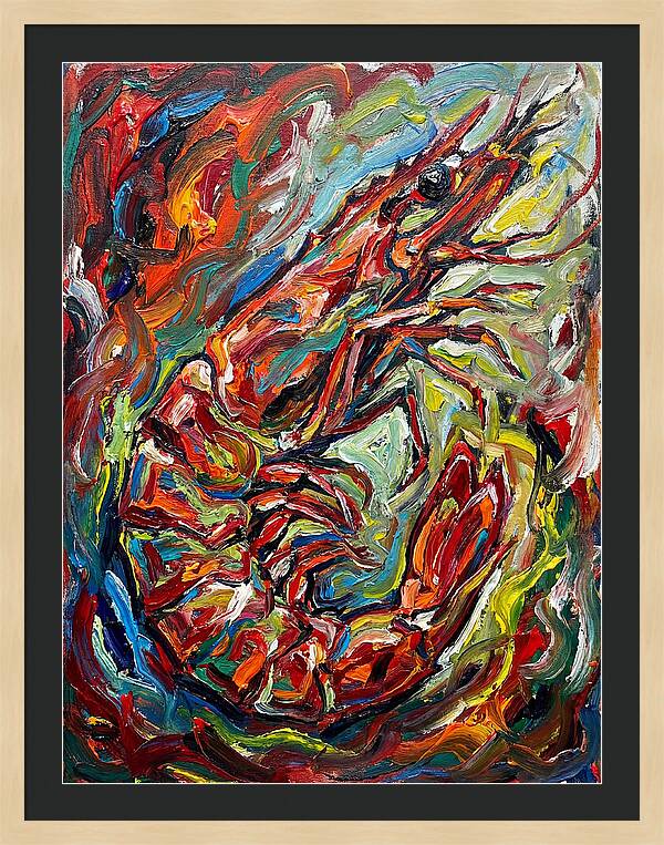 Prawn In Vibrant Swirls