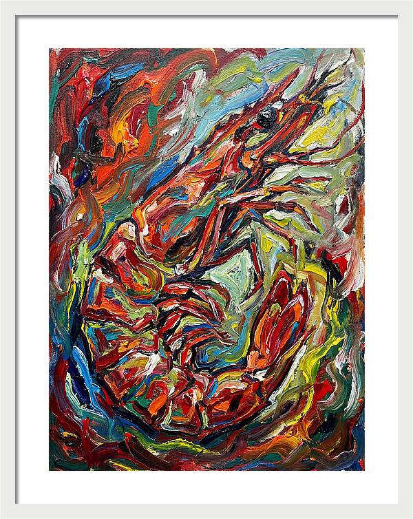Prawn In Vibrant Swirls