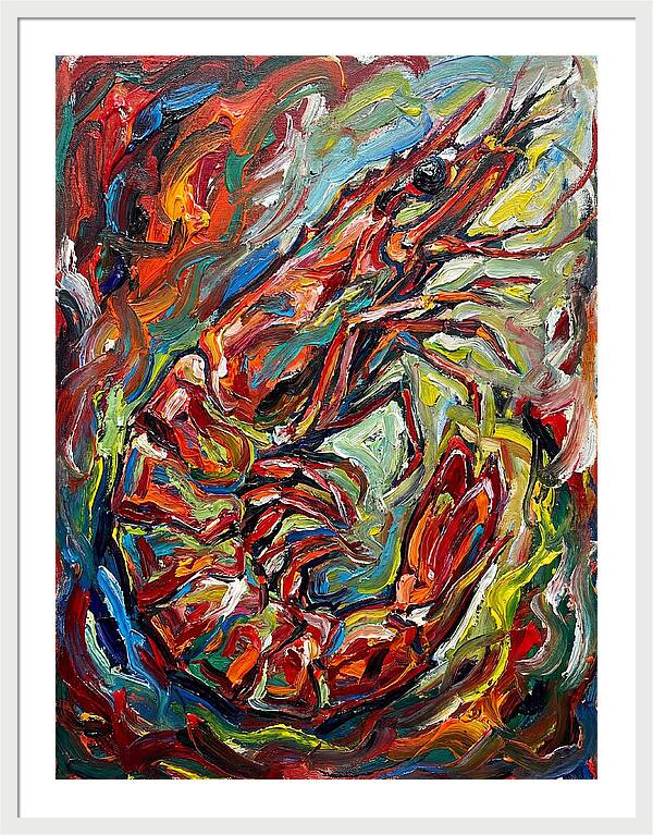 Prawn In Vibrant Swirls