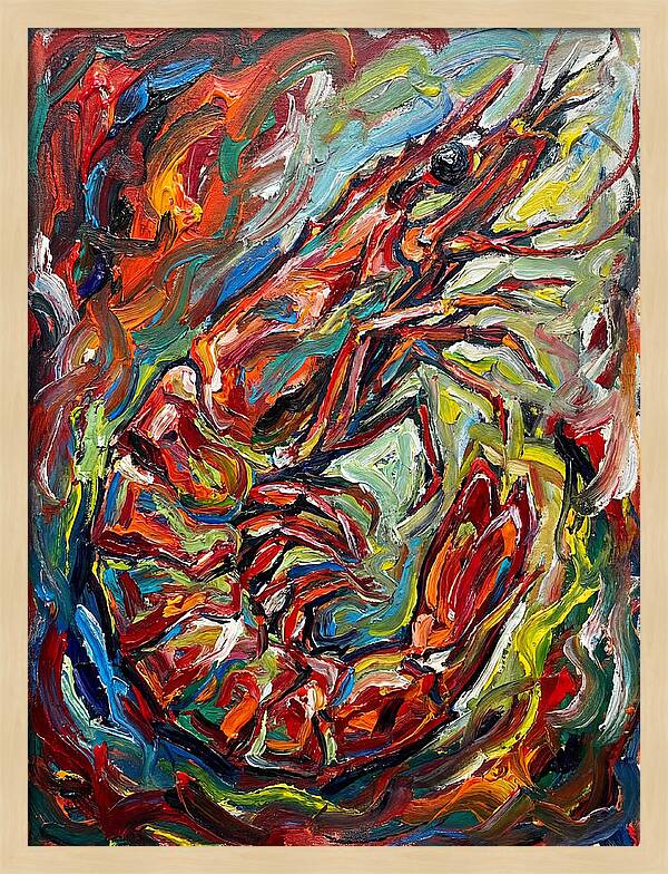 Prawn In Vibrant Swirls