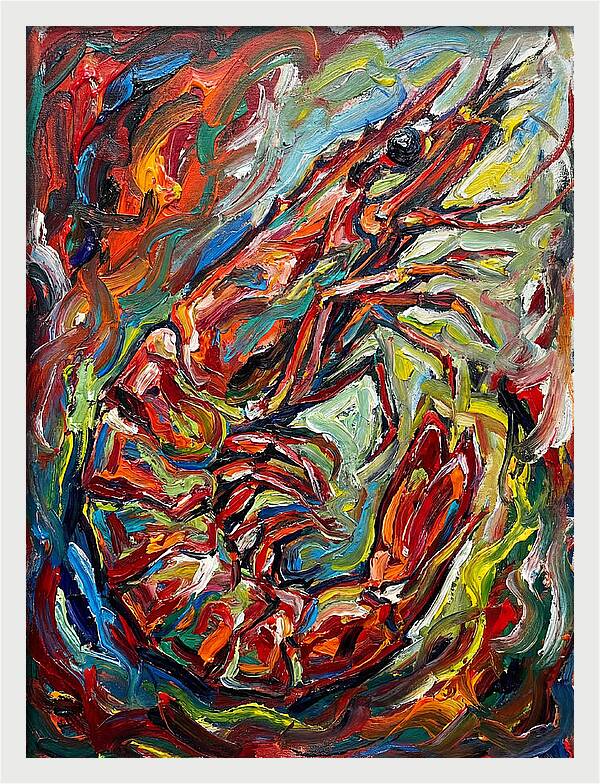 Prawn In Vibrant Swirls