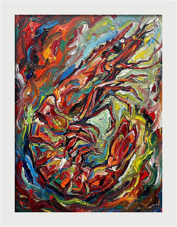 Prawn In Vibrant Swirls