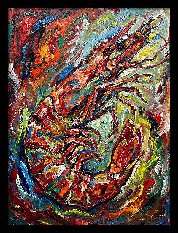 Prawn In Vibrant Swirls