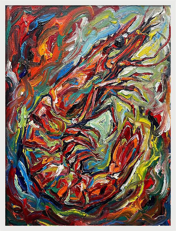 Prawn In Vibrant Swirls