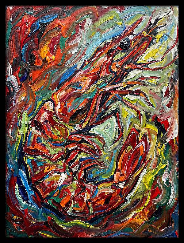 Prawn In Vibrant Swirls