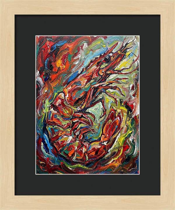 Prawn In Vibrant Swirls