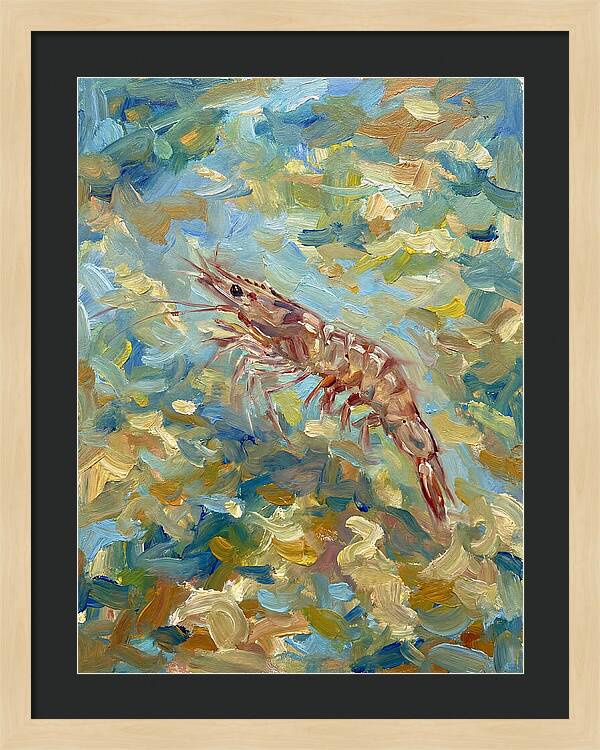 Prawn In Vibrant Waters