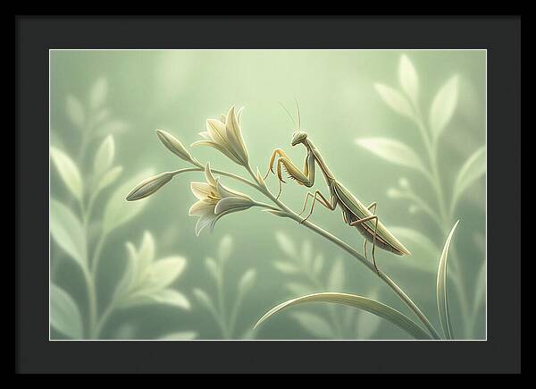 Praying Mantis Among Blossoms