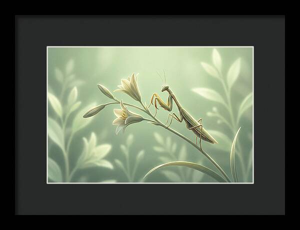 Praying Mantis Among Blossoms