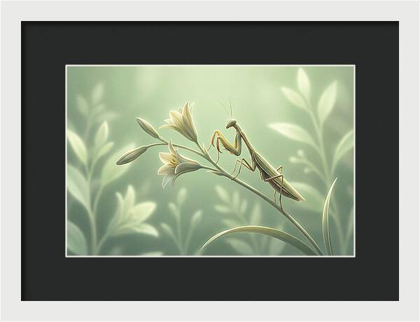 Praying Mantis Among Blossoms