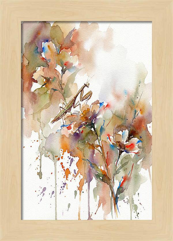 Praying Mantis Among Blossoms