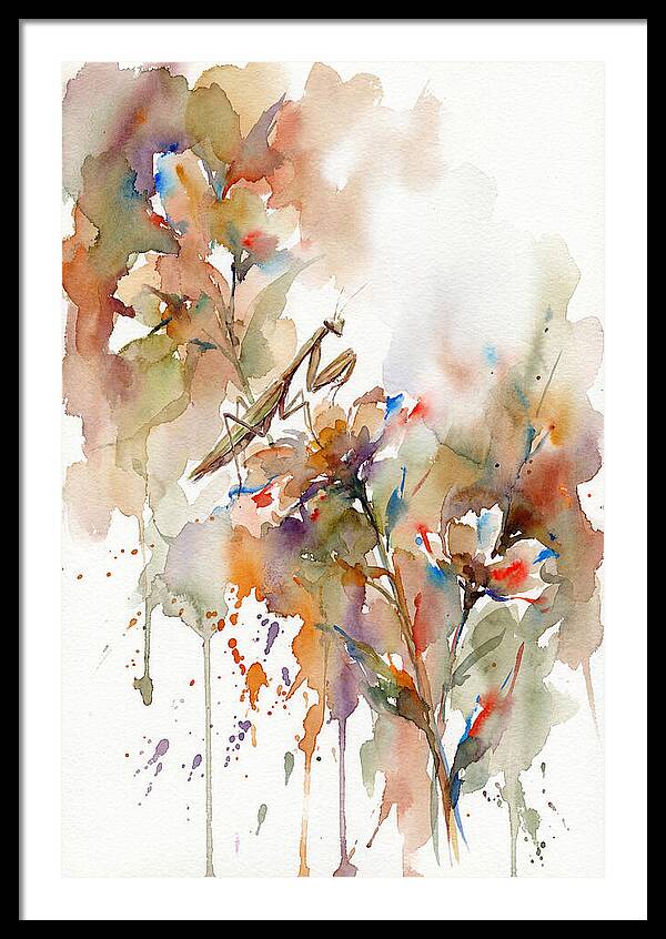 Praying Mantis Among Blossoms