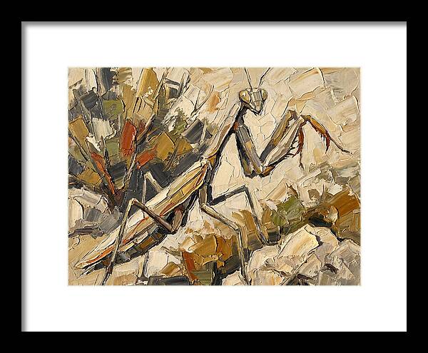 Praying Mantis In Earthy Tones