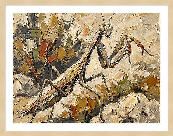 Praying Mantis In Earthy Tones