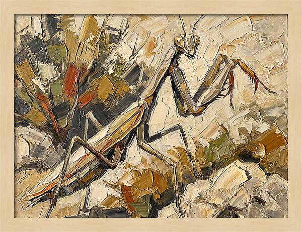 Praying Mantis In Earthy Tones