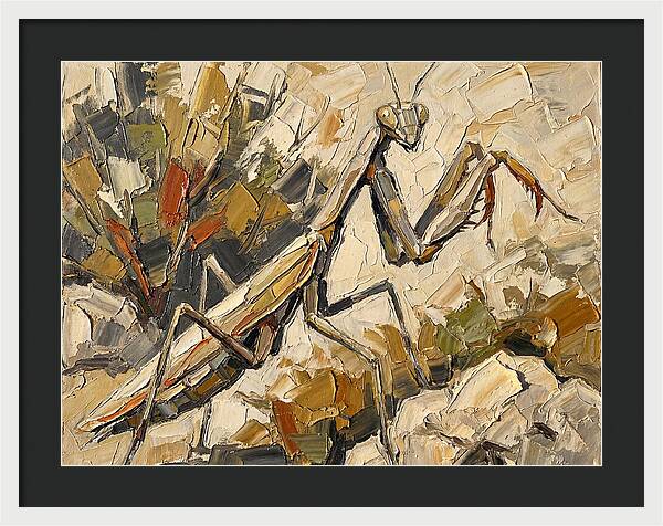 Praying Mantis In Earthy Tones