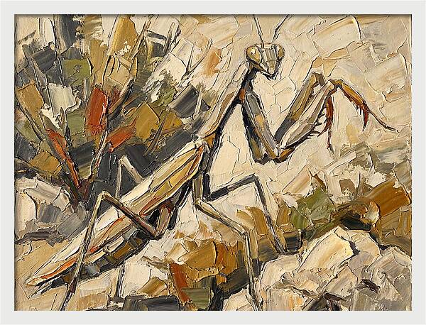 Praying Mantis In Earthy Tones