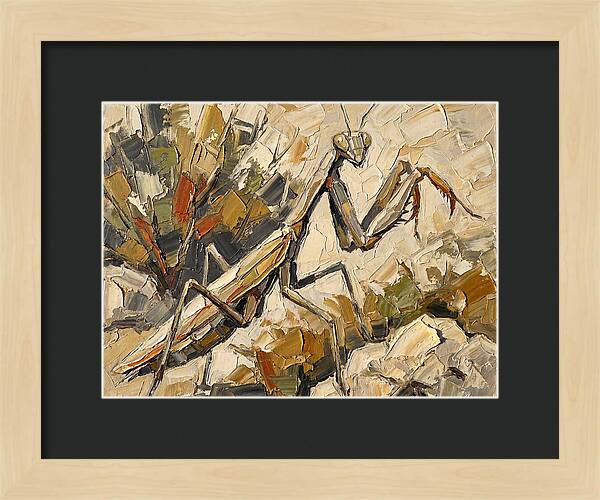 Praying Mantis In Earthy Tones