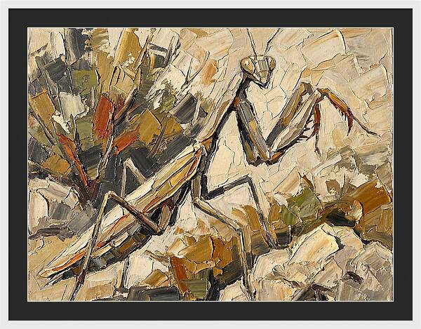 Praying Mantis In Earthy Tones