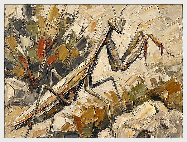 Praying Mantis In Earthy Tones