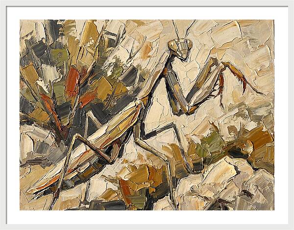 Praying Mantis In Earthy Tones