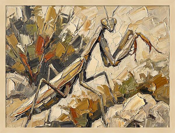 Praying Mantis In Earthy Tones