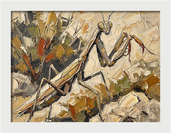 Praying Mantis In Earthy Tones