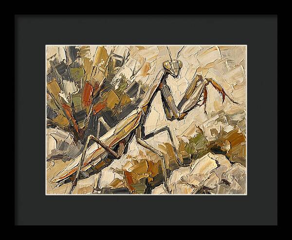 Praying Mantis In Earthy Tones