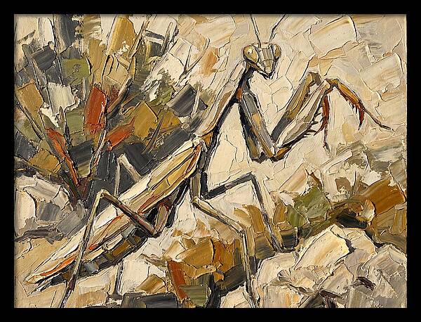 Praying Mantis In Earthy Tones
