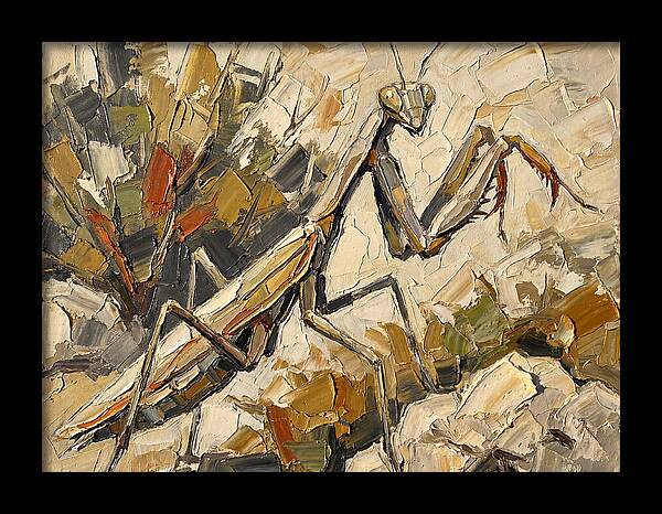 Praying Mantis In Earthy Tones