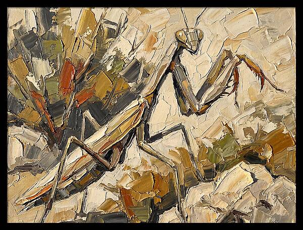 Praying Mantis In Earthy Tones