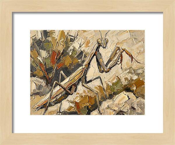 Praying Mantis In Earthy Tones