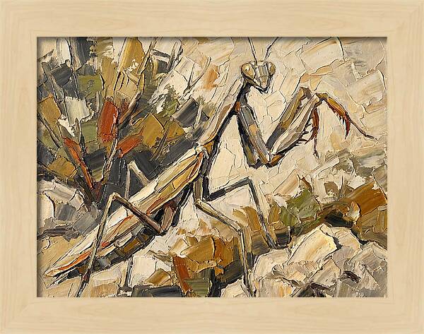 Praying Mantis In Earthy Tones