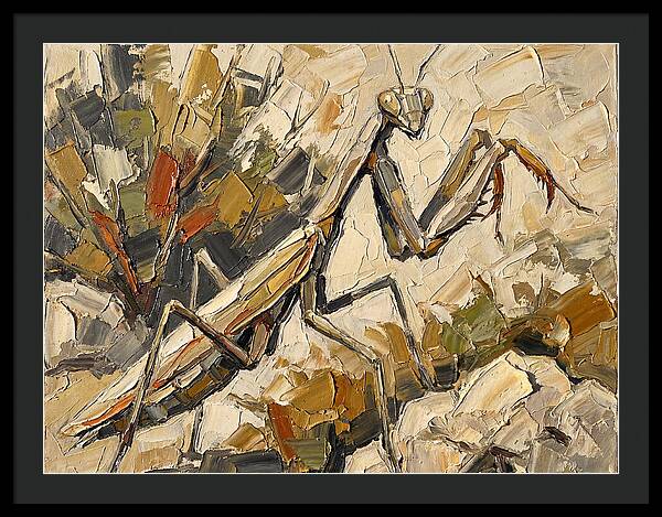 Praying Mantis In Earthy Tones