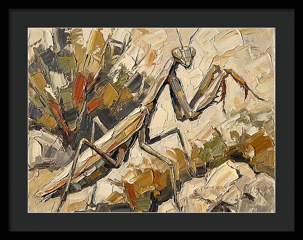 Praying Mantis In Earthy Tones