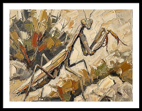 Praying Mantis In Earthy Tones