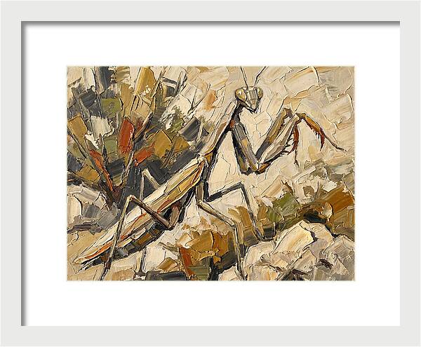 Praying Mantis In Earthy Tones