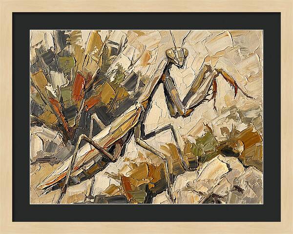 Praying Mantis In Earthy Tones