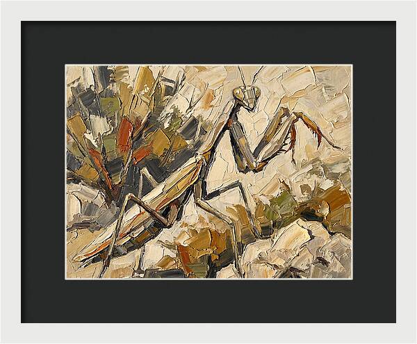 Praying Mantis In Earthy Tones
