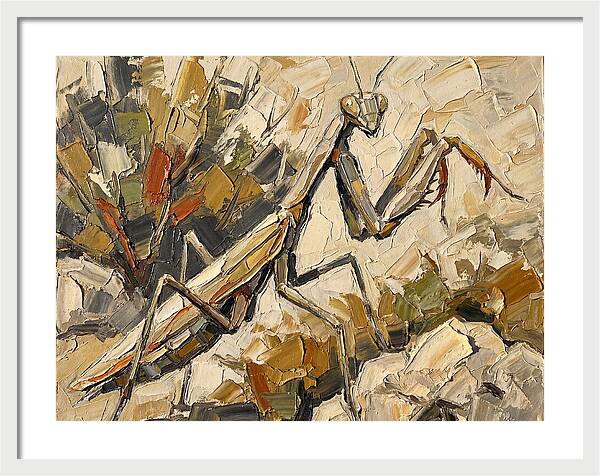 Praying Mantis In Earthy Tones