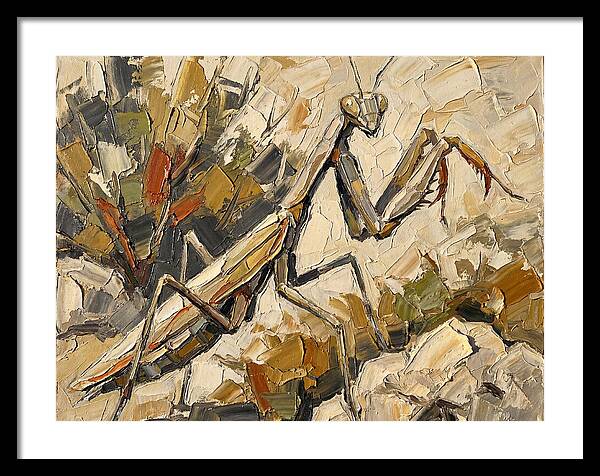 Praying Mantis In Earthy Tones