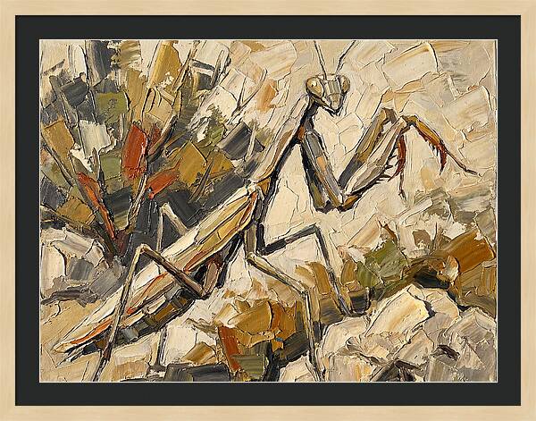 Praying Mantis In Earthy Tones