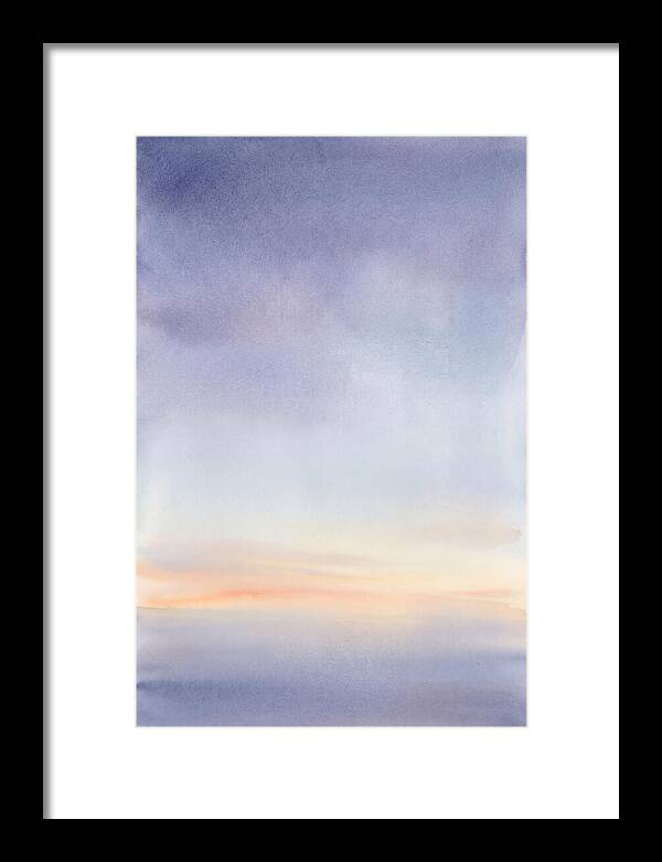 Pre Dawn Sky With Thin Orange Horizon