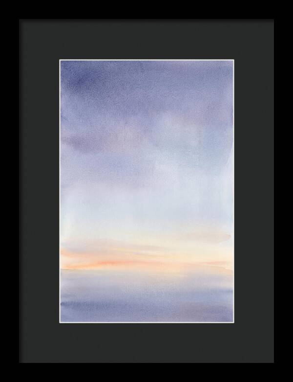 Pre Dawn Sky With Thin Orange Horizon