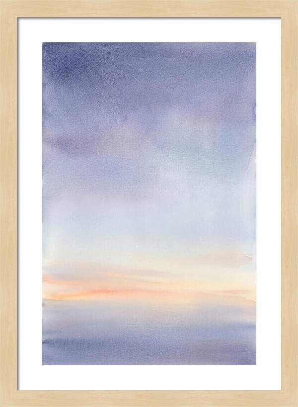 Pre Dawn Sky With Thin Orange Horizon