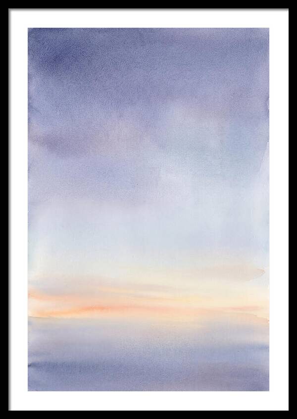 Pre Dawn Sky With Thin Orange Horizon