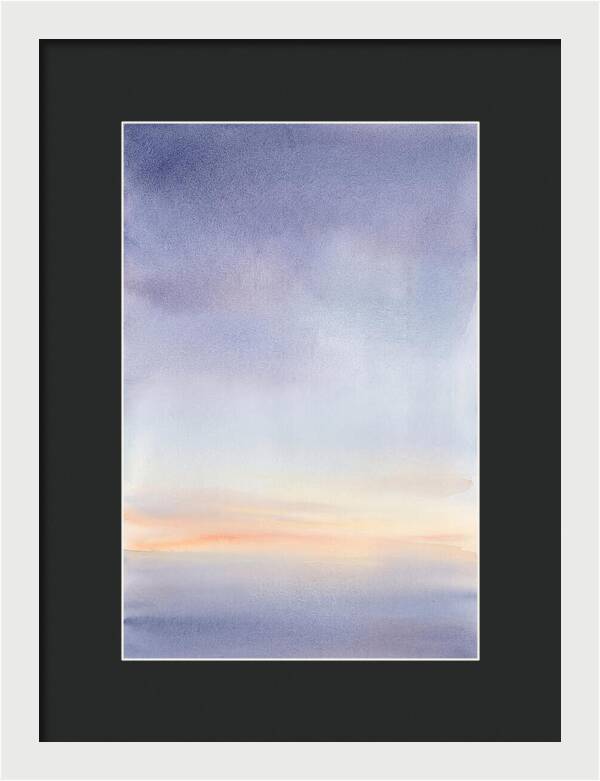 Pre Dawn Sky With Thin Orange Horizon