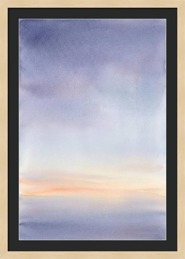 Pre Dawn Sky With Thin Orange Horizon
