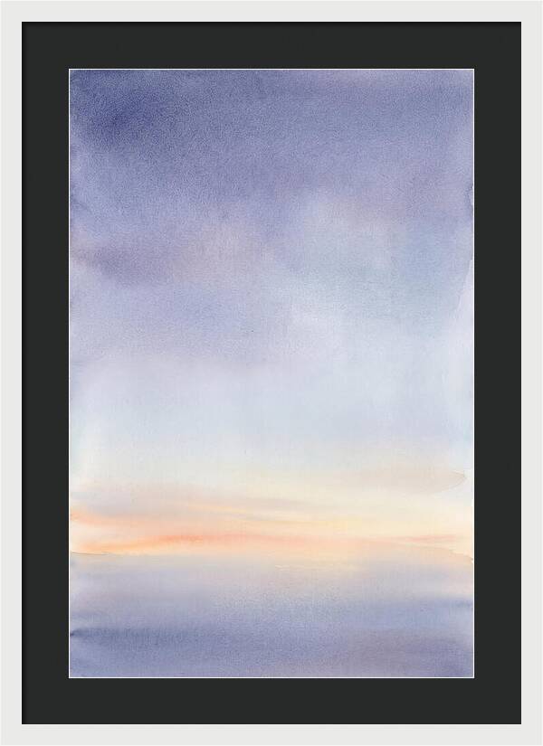 Pre Dawn Sky With Thin Orange Horizon
