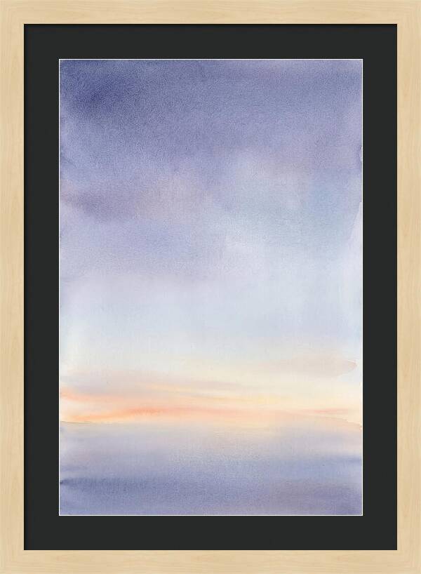 Pre Dawn Sky With Thin Orange Horizon
